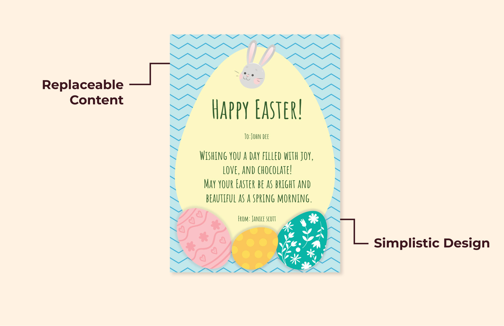 Easter Greeting Card Template