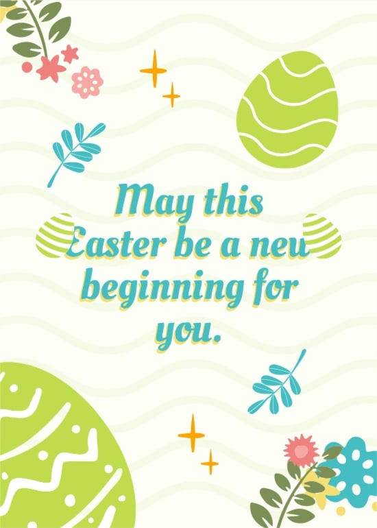 Easter Messages Card Template