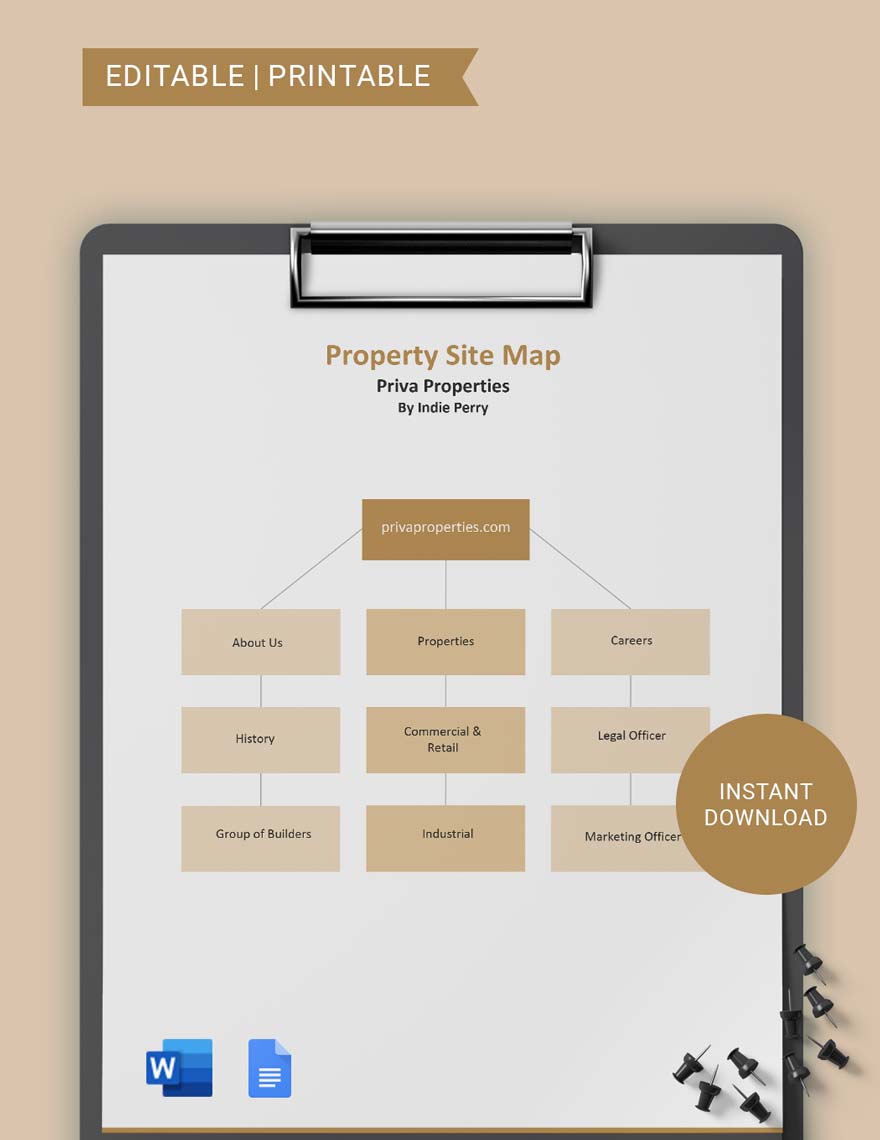 Property Site Map Template in Word, Google Docs