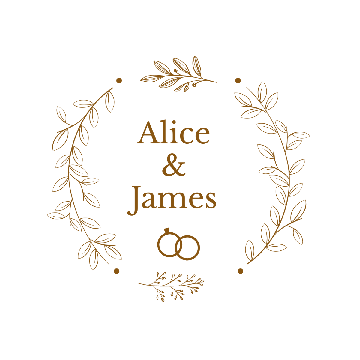 Rustic Wedding Clipart Template