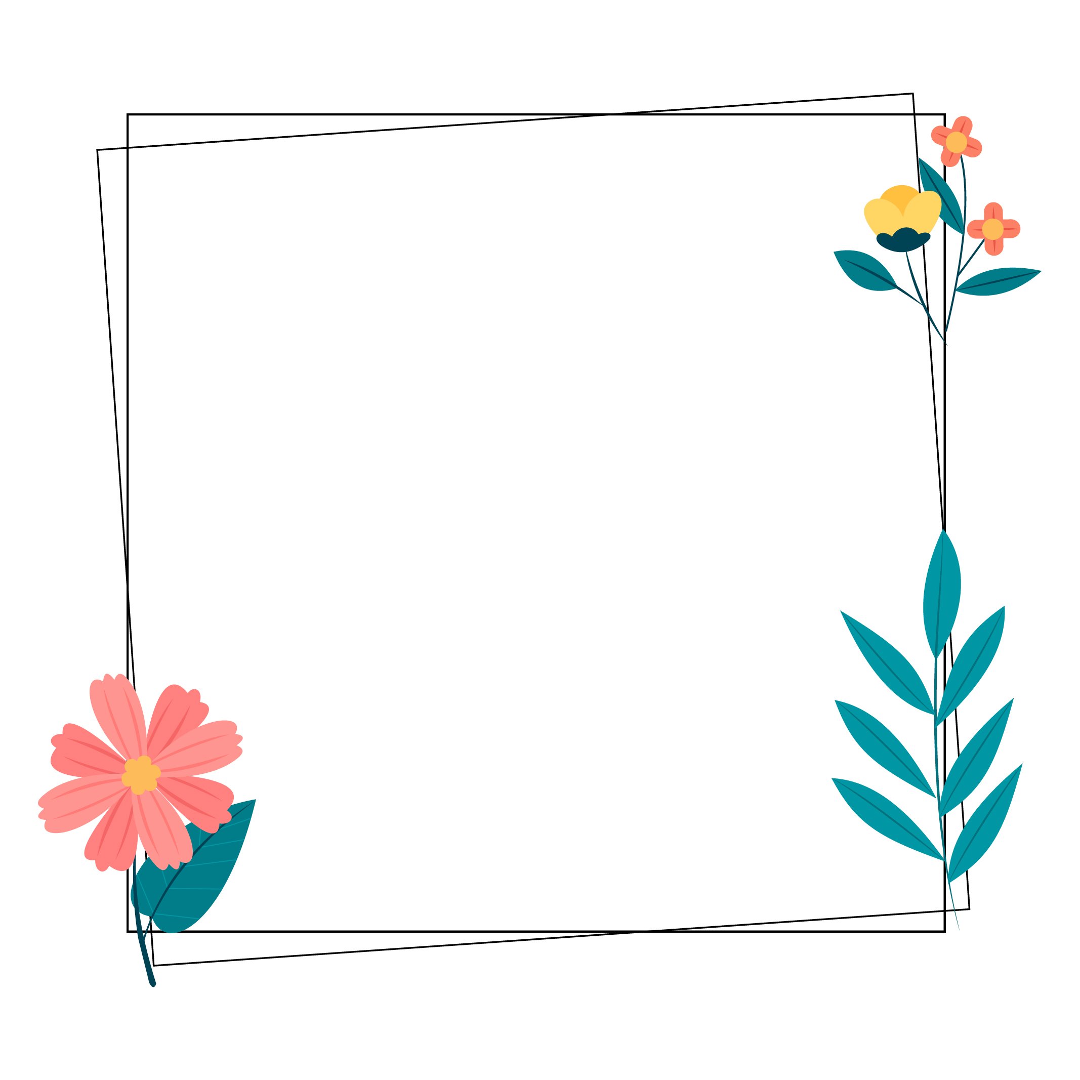 flower border designs clip art