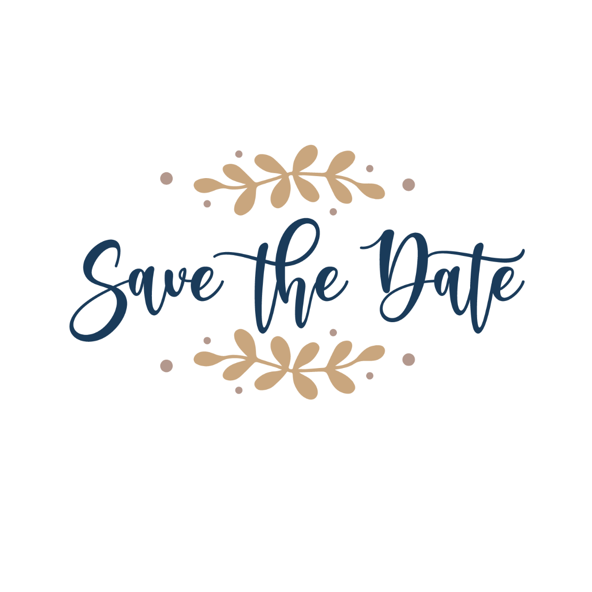 Save The Date Clipart Template
