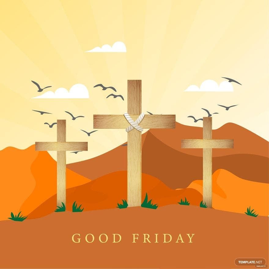 Good Friday Clipart Template
