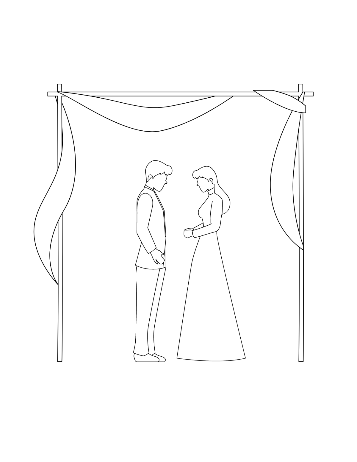 Wedding Event Coloring Page Template