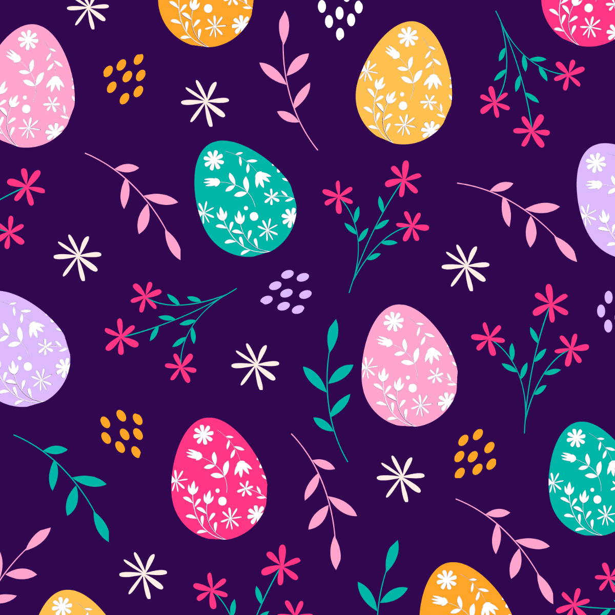 Free Easter Flower Vector Template