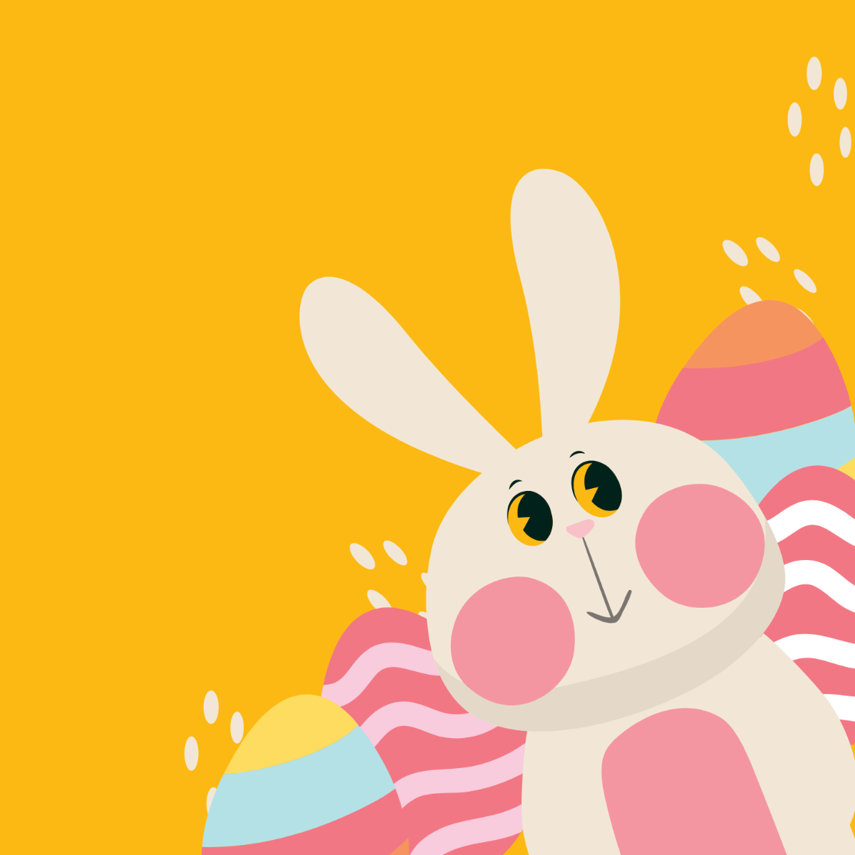 Free Cute Easter Vector Template