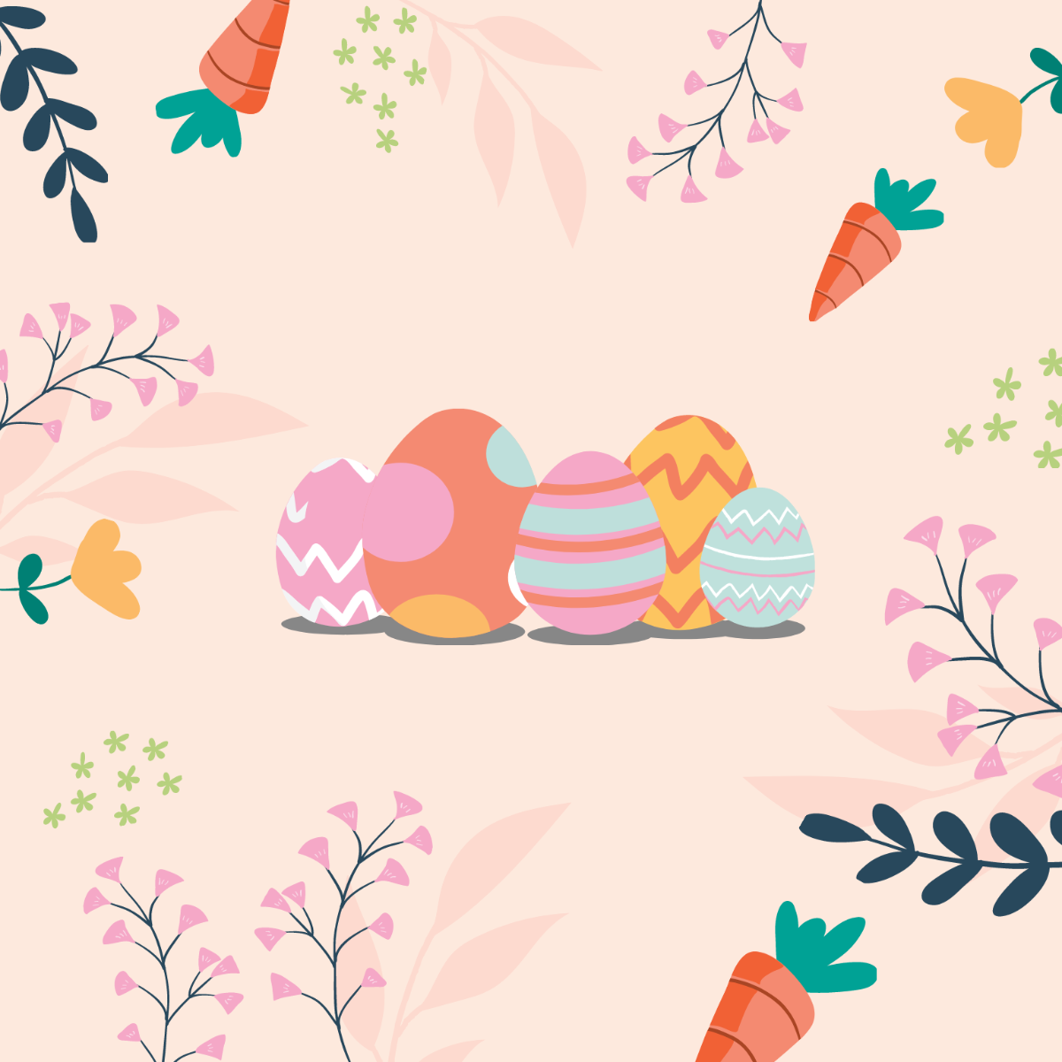 Free Spring Easter Vector Template