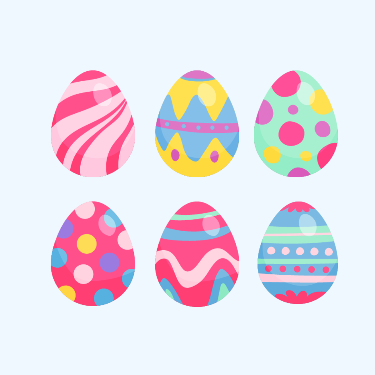 Free Colorful Easter Vector Template