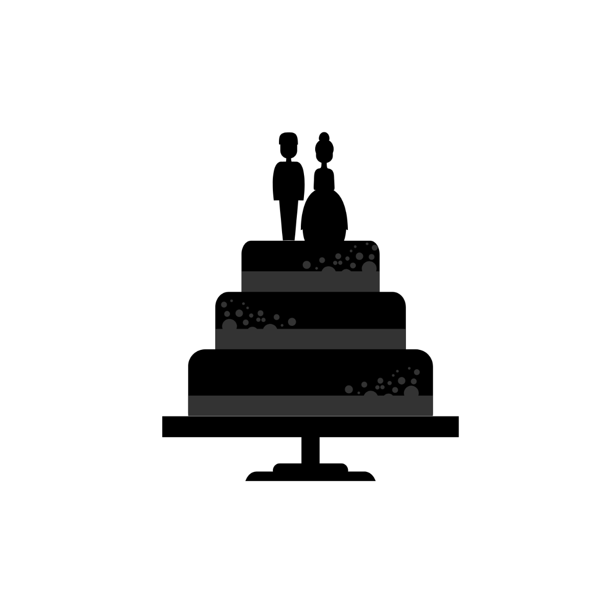 Free Wedding Cake Silhouette Template