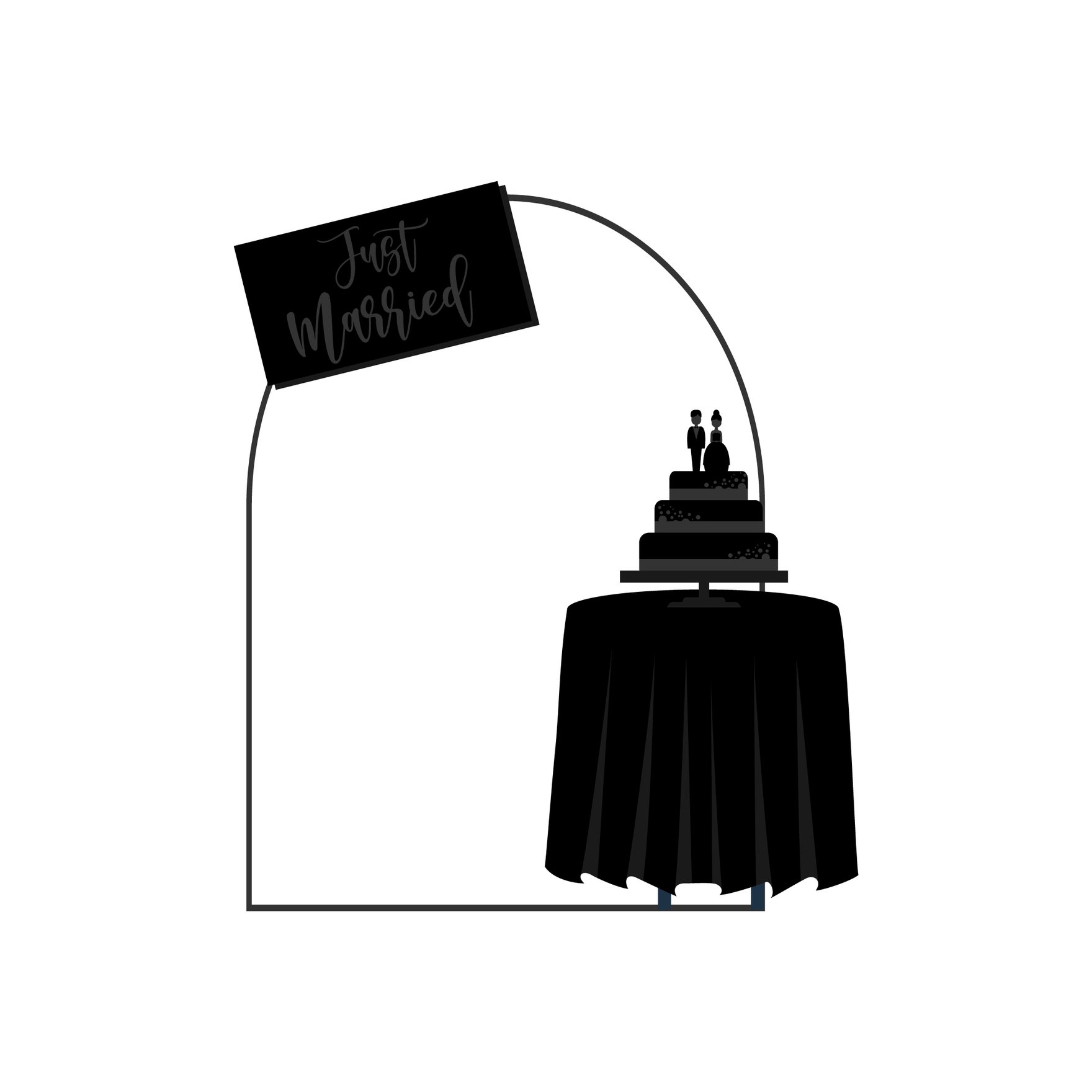 Free Wedding Backdrop Silhouette in Illustrator, EPS, SVG, JPG, PNG