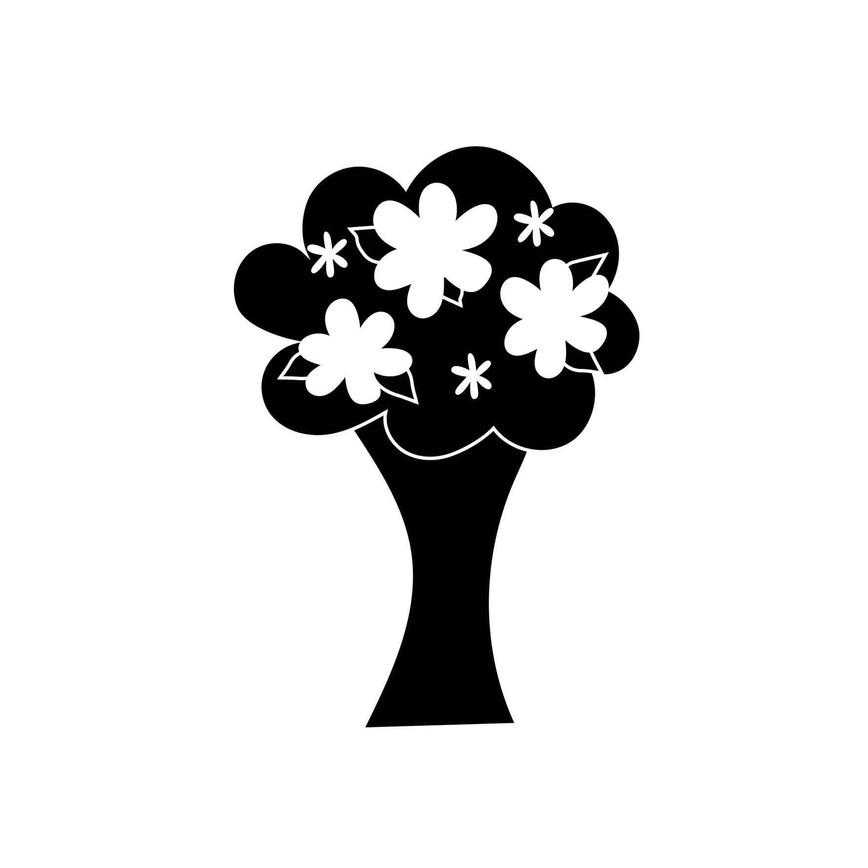 Free Wedding Flower Silhouette in Illustrator, EPS, SVG, JPG, PNG