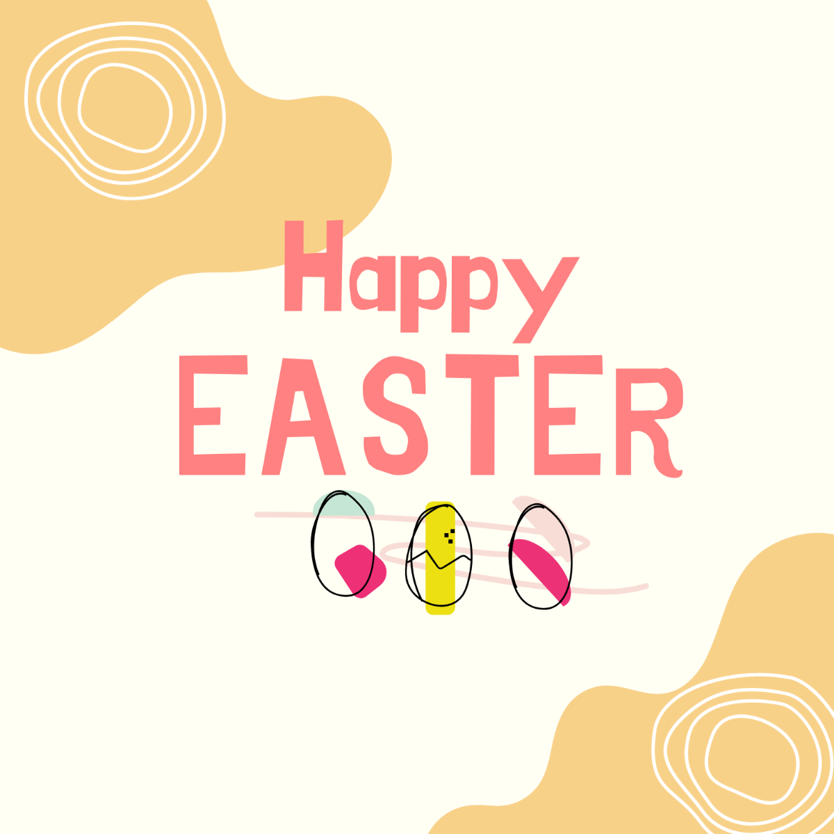 Free Happy Easter Vector Template