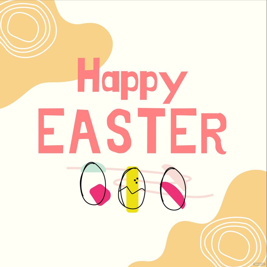 Happy Easter Vector in Illustrator, EPS, SVG, JPG, PNG