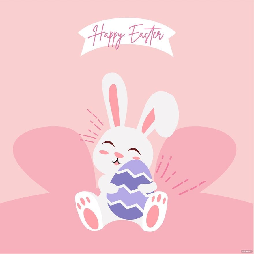 Easter Bunny Vector in Illustrator, EPS, SVG, JPG, PNG