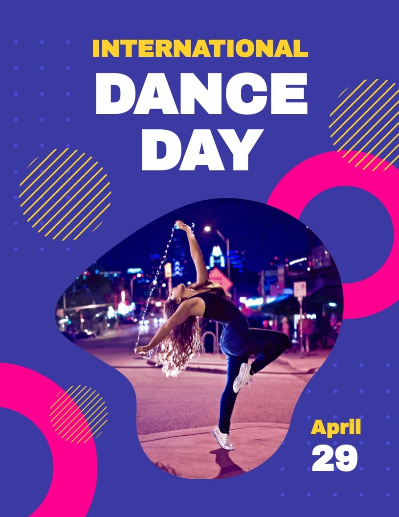 International Dance Day Flyer Template in Word, Publisher, Google Docs