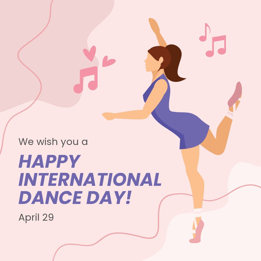 Free International Dance Day Wishes Template