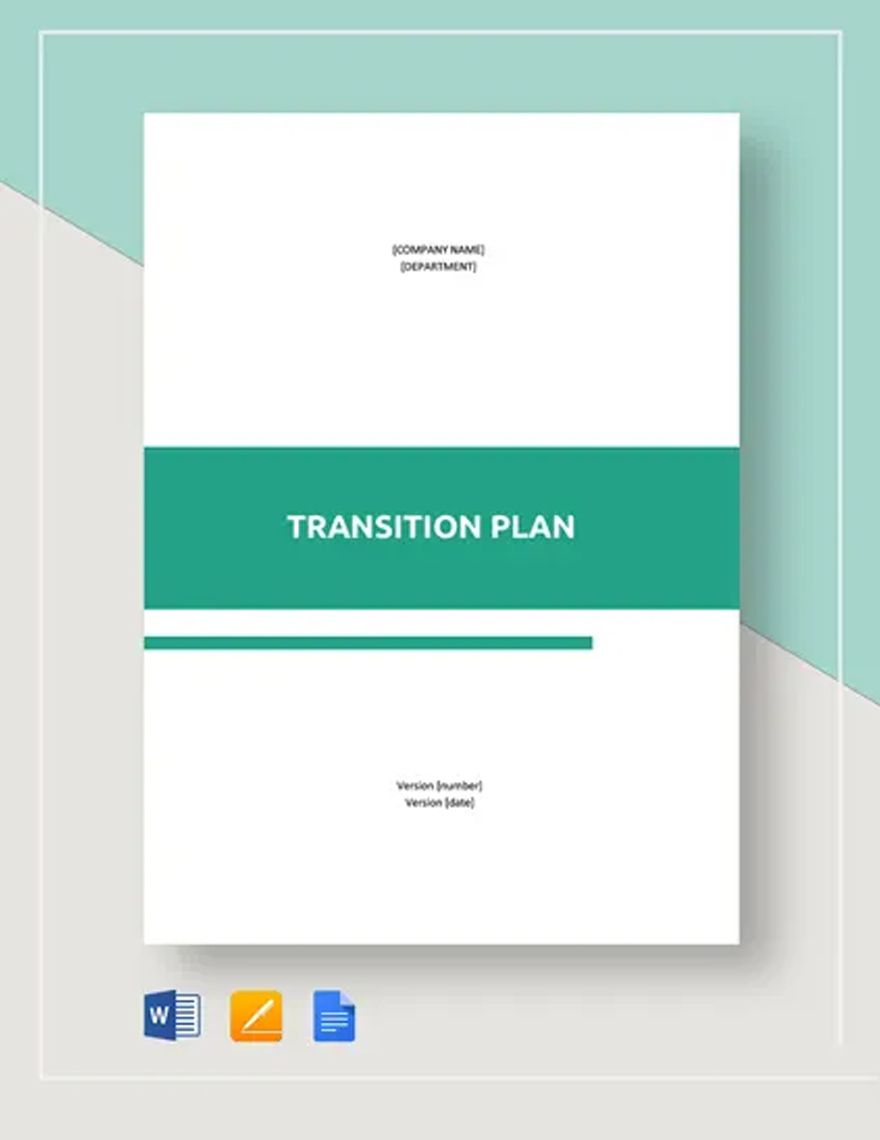 Editable Transition Plan Template