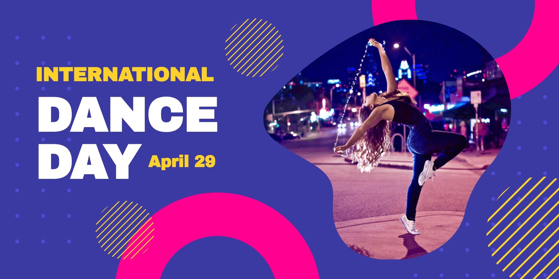 Free International Dance Day Banner Template in Word, Google Docs, Publisher