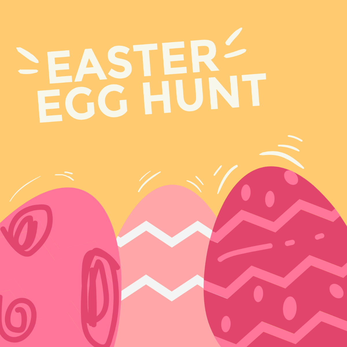 Free Easter Egg Hunt Vector Template