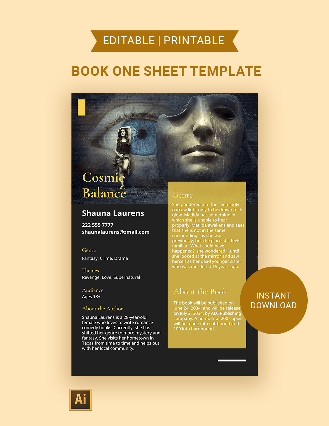 Film One Sheet Template Illustrator