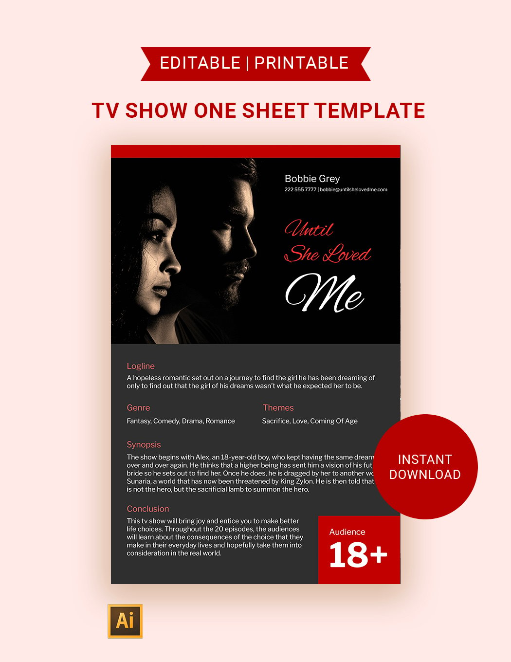TV Show One Sheet Template