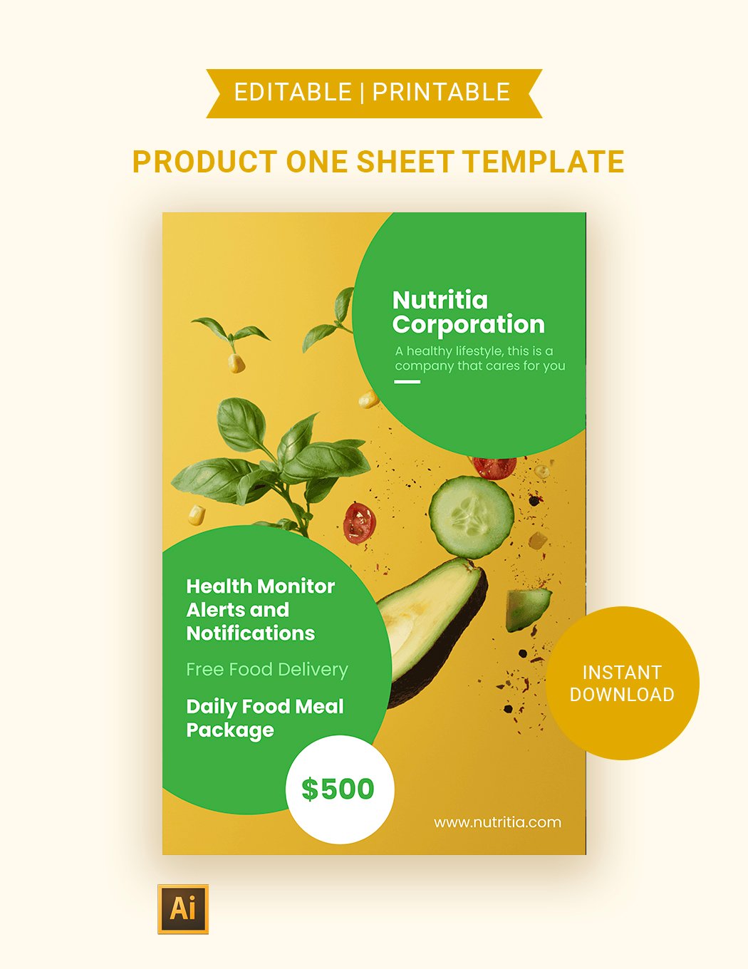 Product One Sheet Template