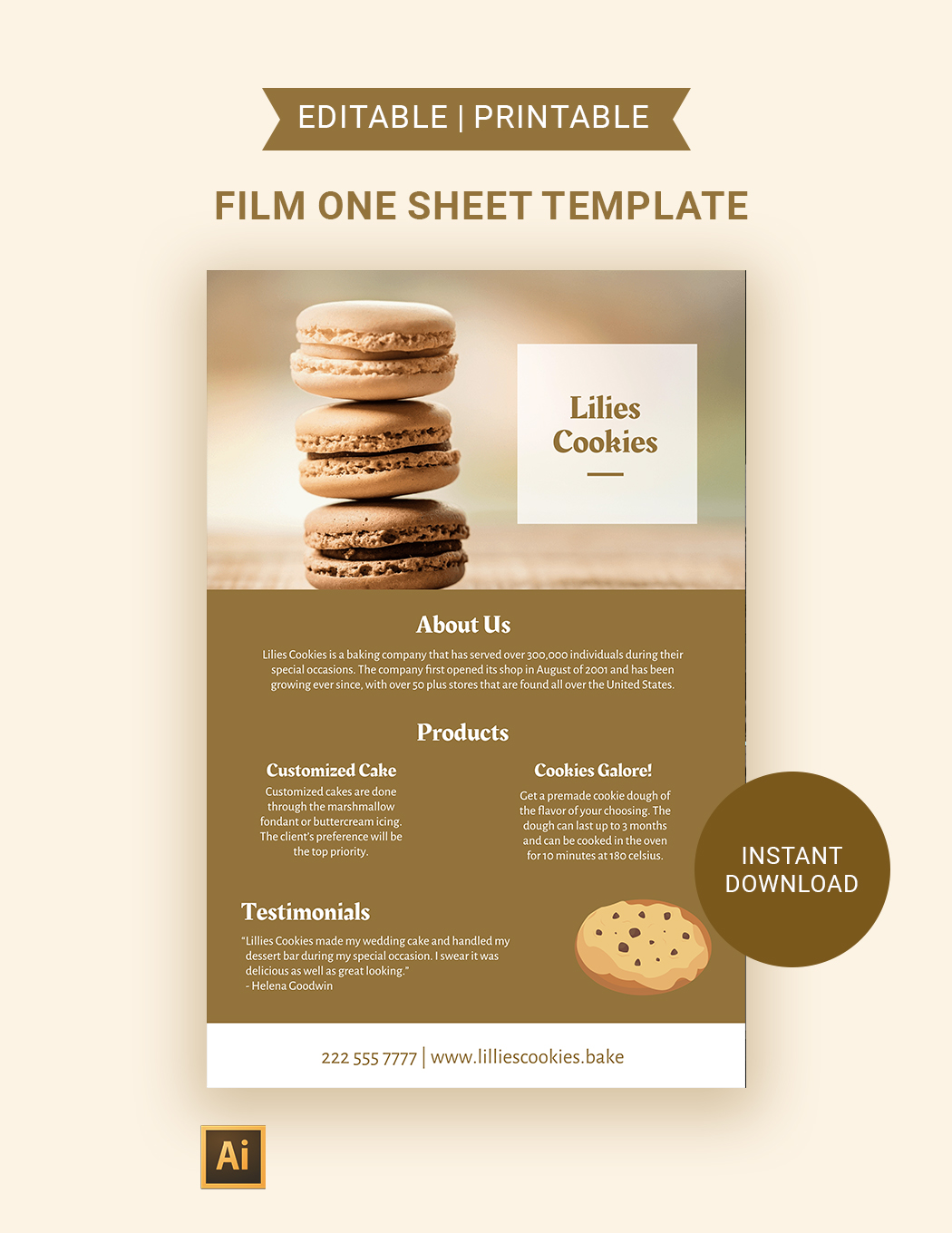 Artist One Sheet Template Edit Online & Download Example