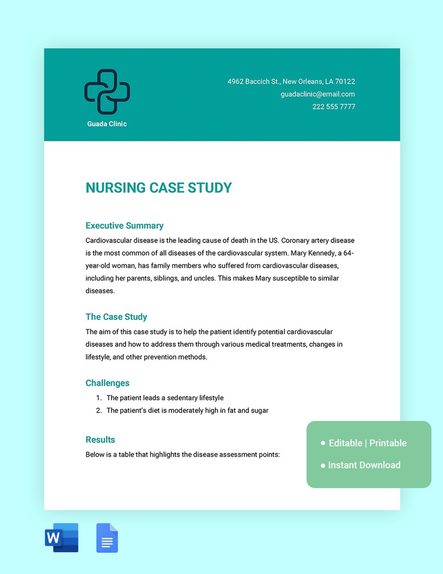 how to make a case study for nursing students