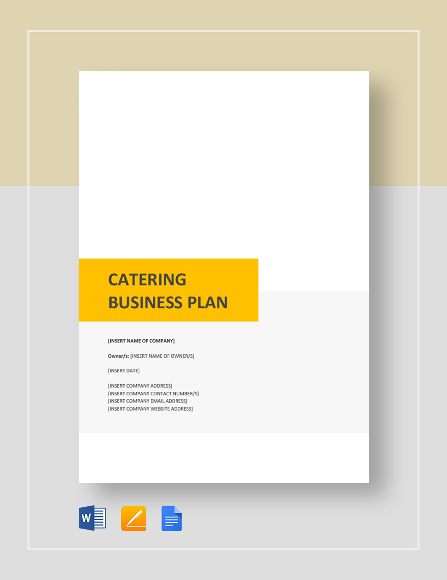 Catering Business Plan Template