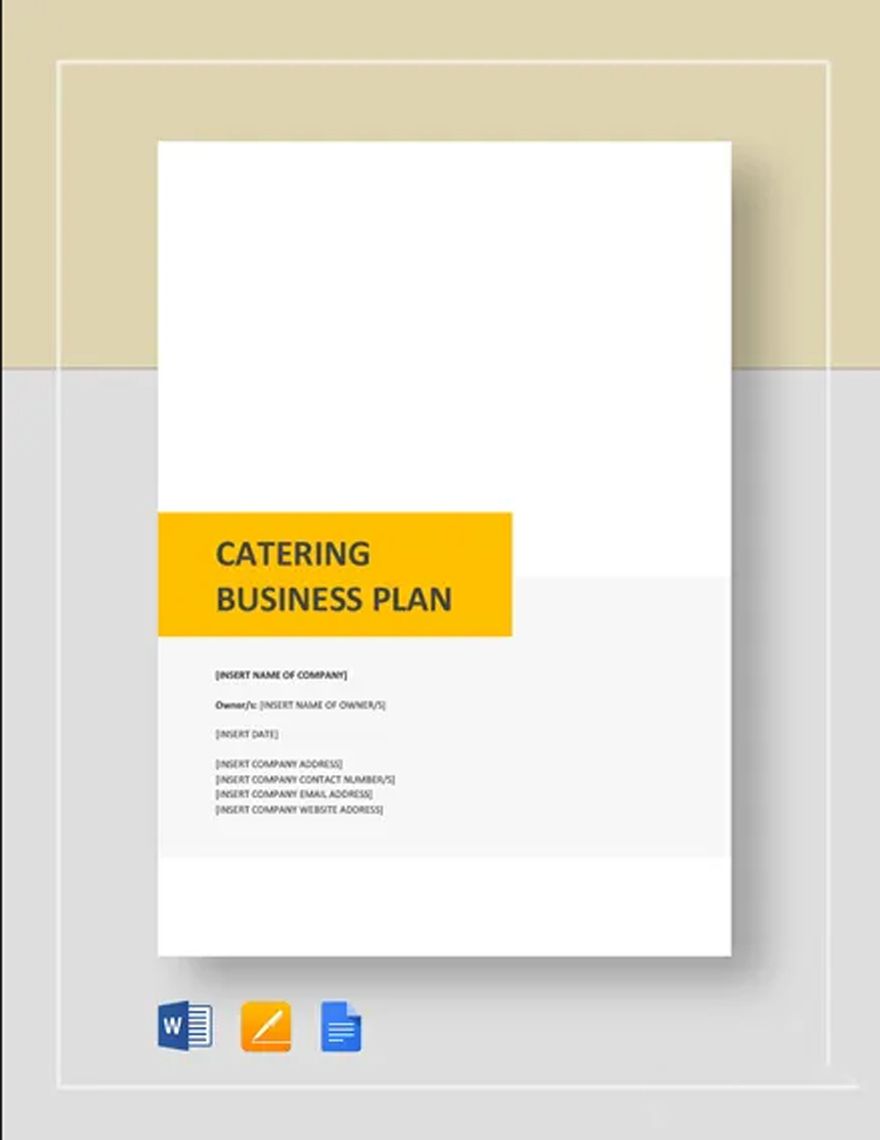 Catering Business Plan Template in Word, Google Docs, PDF, Apple Pages