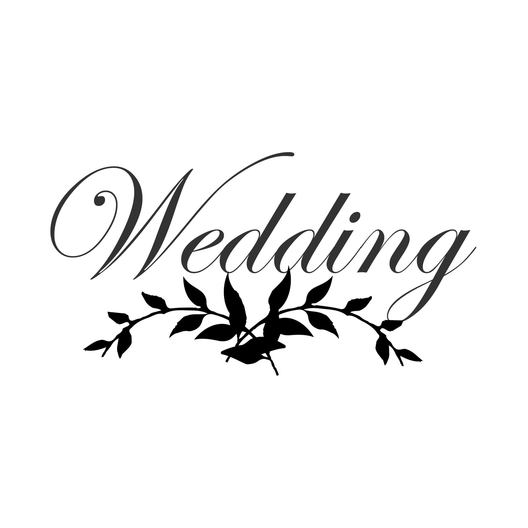 Wedding Title Silhouette