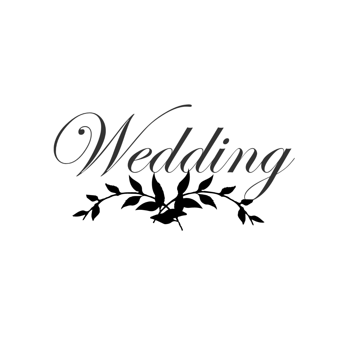 Free Wedding Title Silhouette Template
