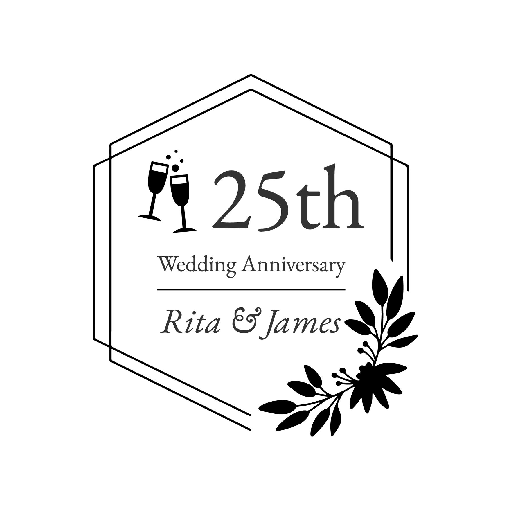 Wedding Anniversary Silhouette in Illustrator, EPS, SVG, JPG, PNG