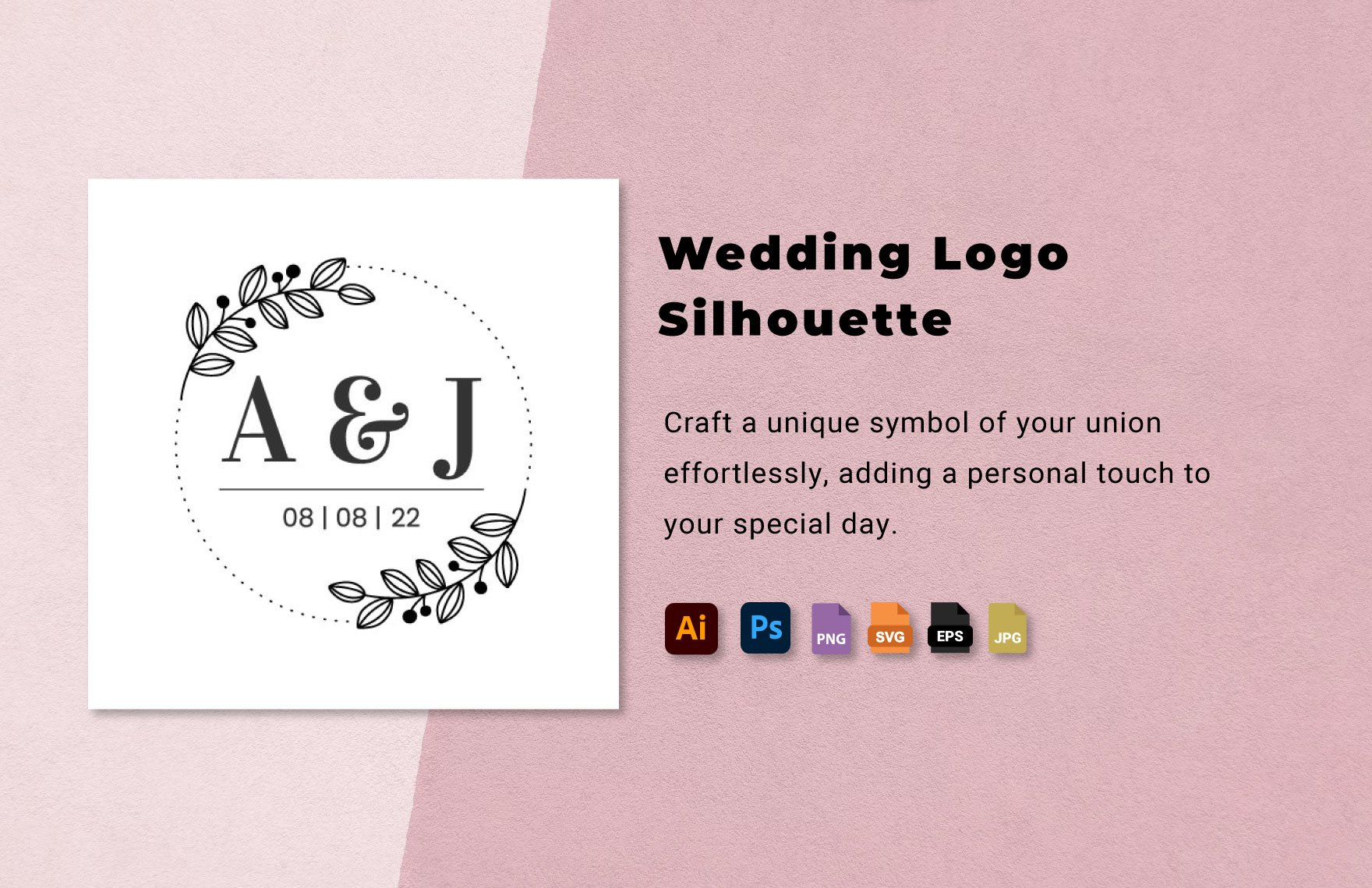 Free Wedding Logo Silhouette in Illustrator, PSD, EPS, SVG, JPG, PNG