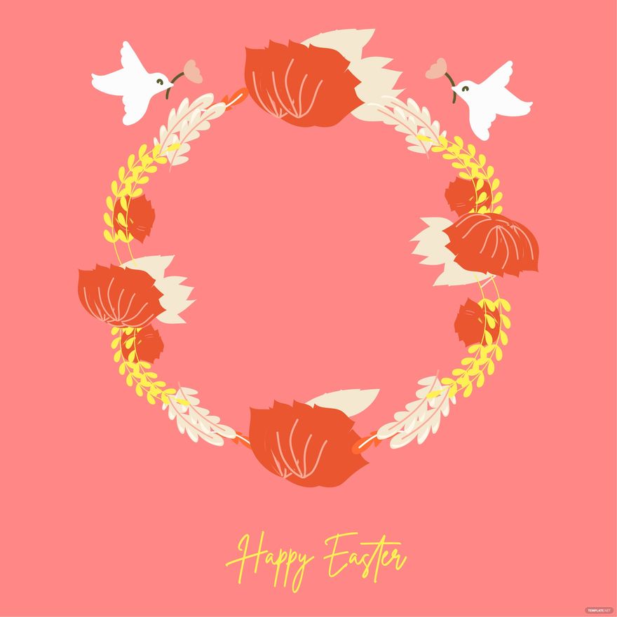 Free Easter Wreath Vector