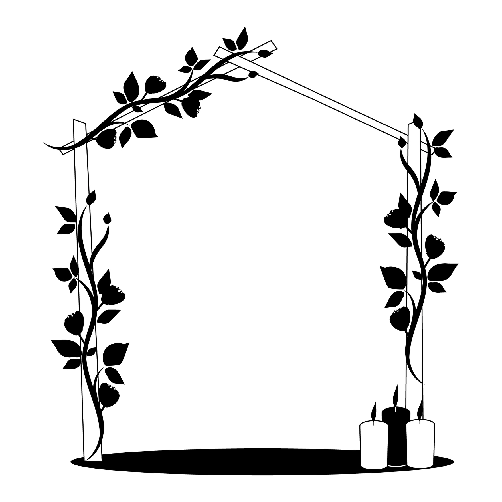 Wedding Reception Silhouette in Illustrator, EPS, SVG, JPG, PNG