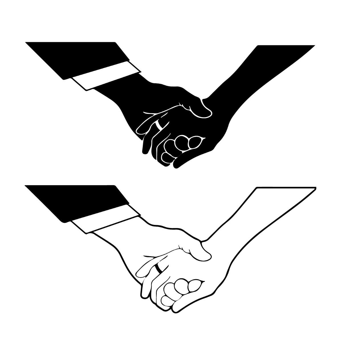 Online Hands Handshake Clipart PNG Image​