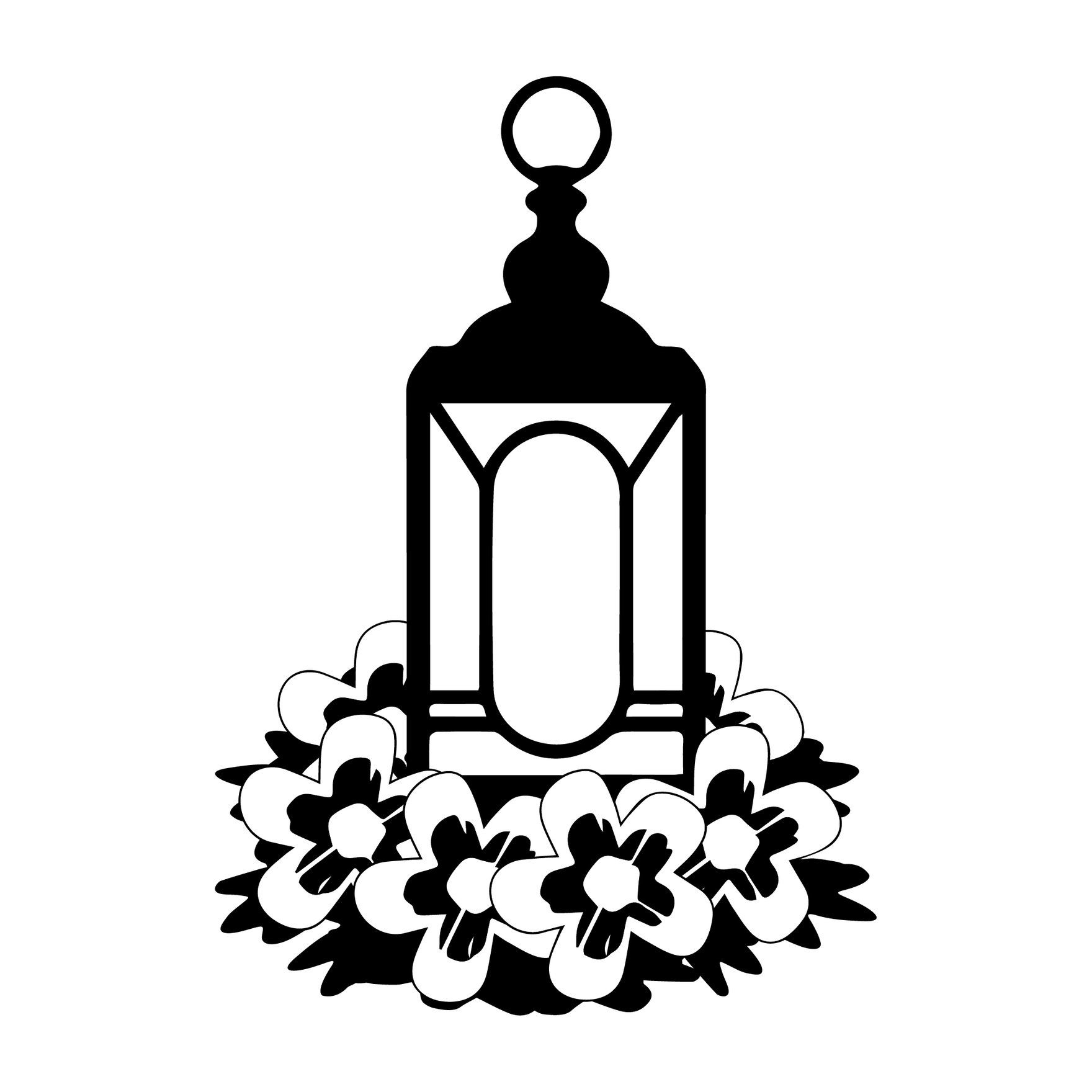 Free Wedding Lamp Silhouette in Illustrator, EPS, SVG, JPG, PNG