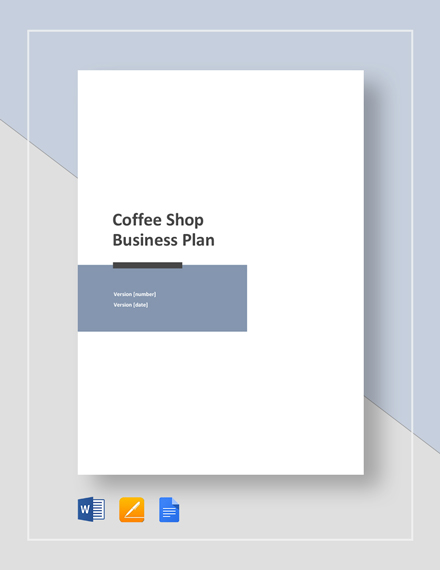 coffee shop business plan template uk