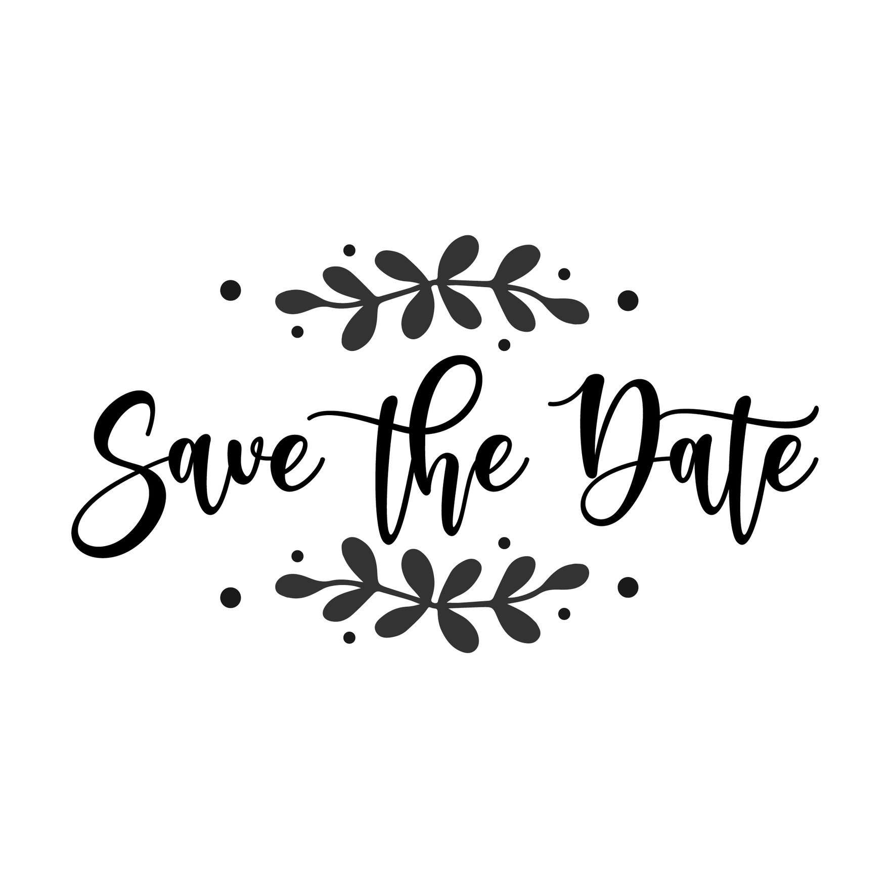 Save The Date Silhouette in Illustrator, EPS, SVG, JPG, PNG