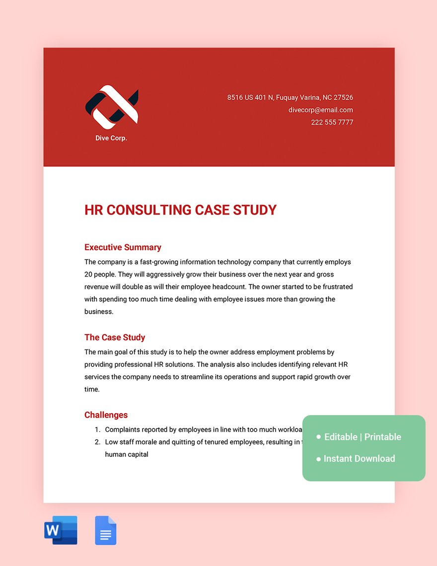 consulting case study calculation