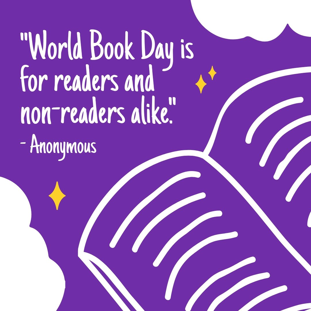 Free Simple World Book Day Quote Template