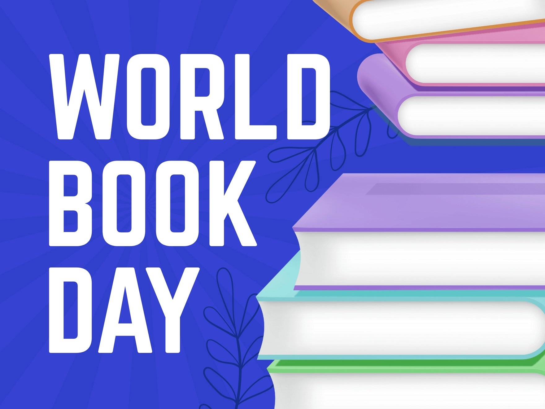 Free World Book Day Sign Template