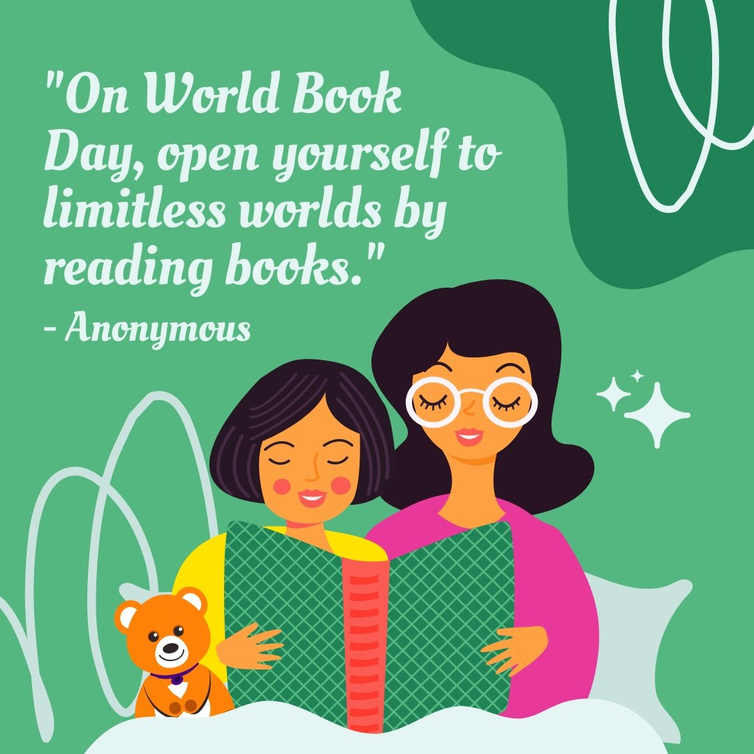Free World Book Day Quote Template