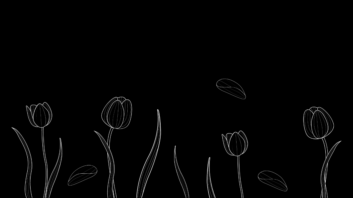Black Flower Background Template