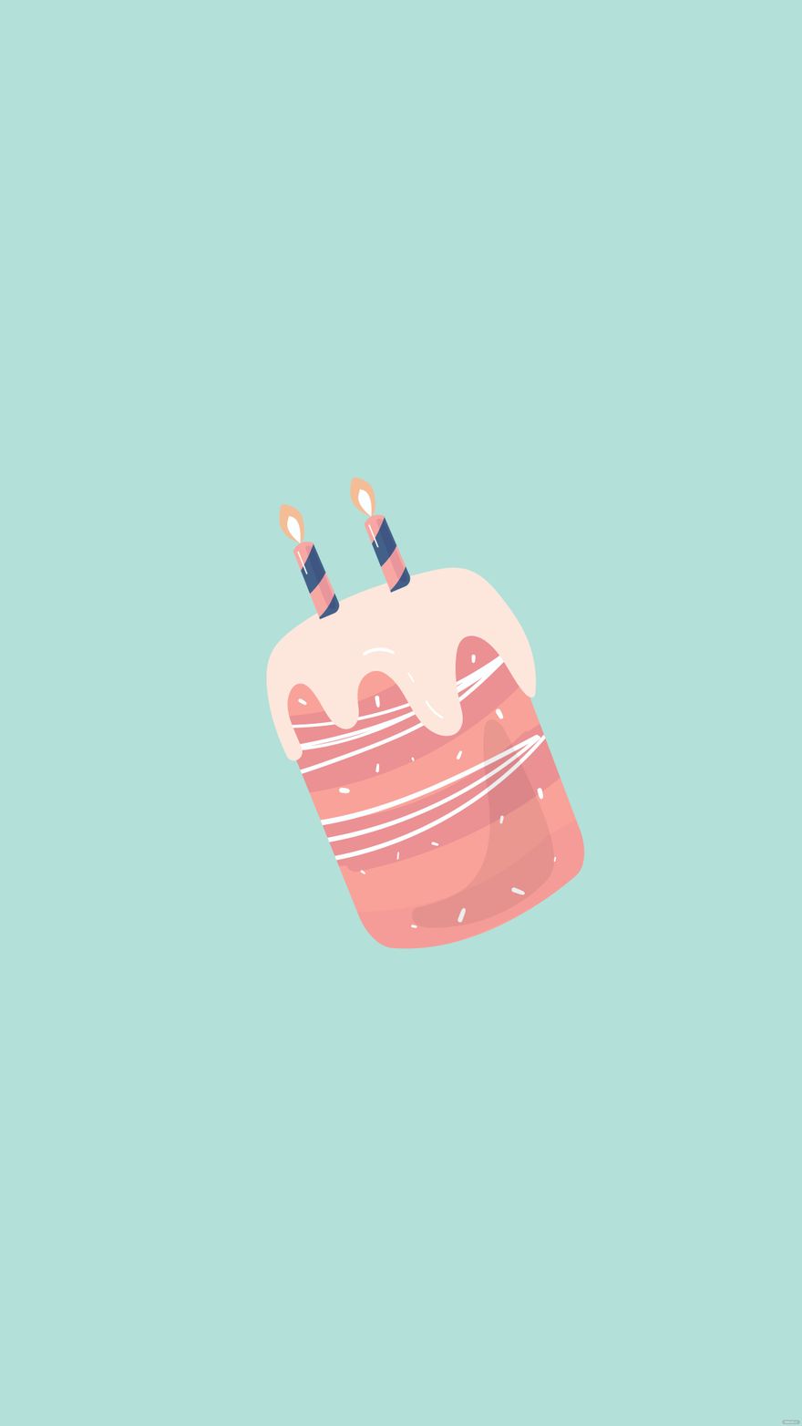 Free Happy Birthday Cake Mobile Background