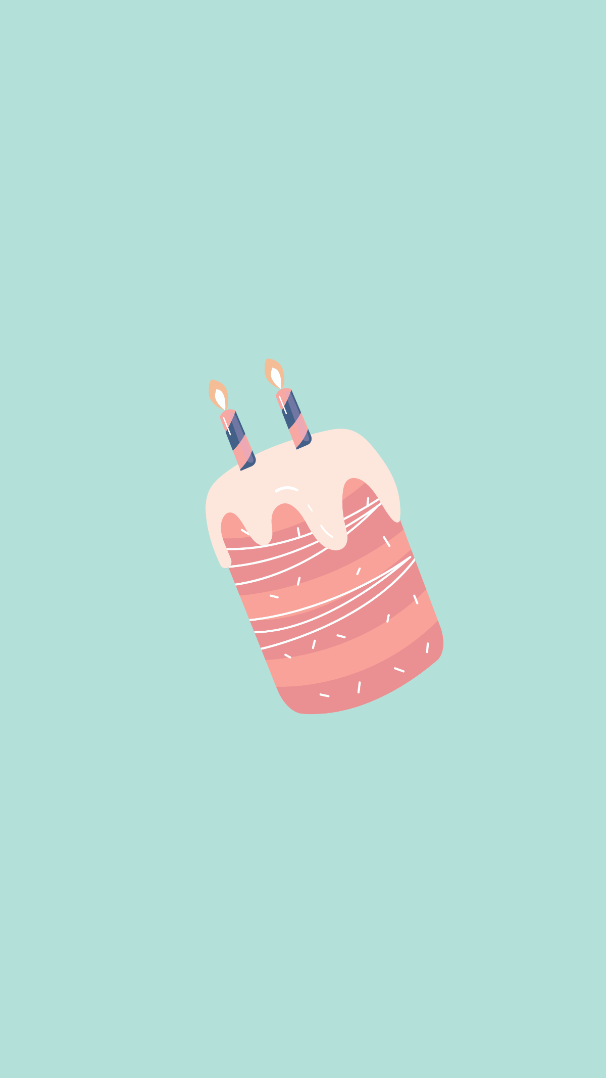 Happy Birthday Cake Mobile Background Template