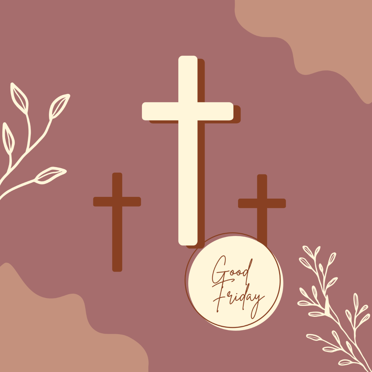 Free Good Friday Decoration Vector Template