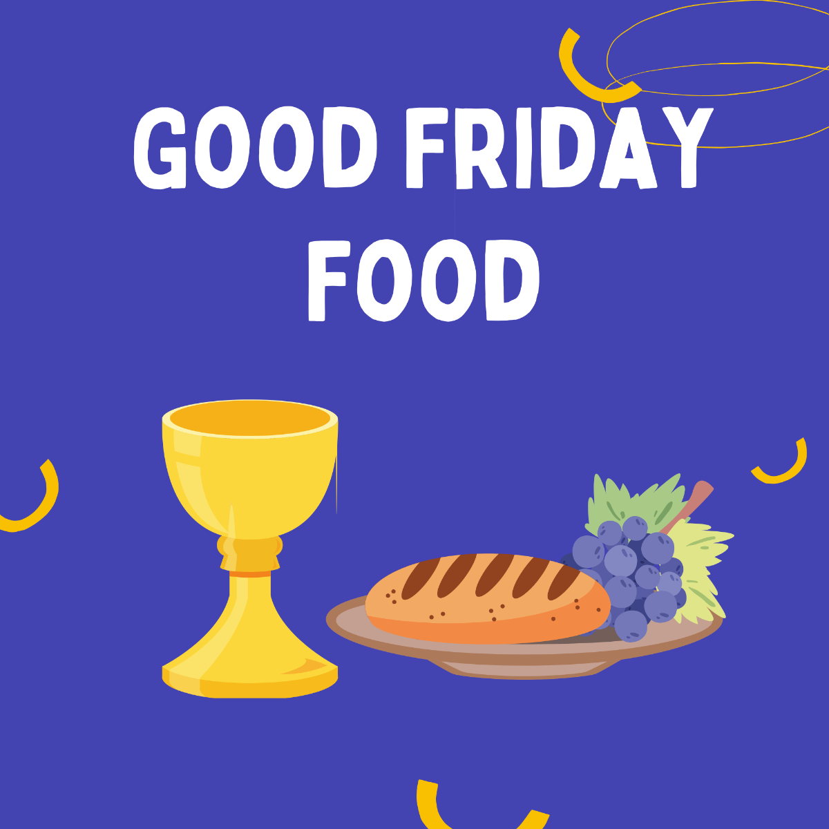 Good Friday Food Vector Template