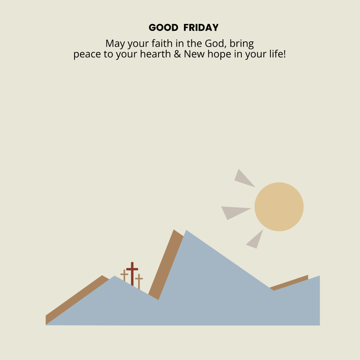 Good Friday Greeting Vector Template